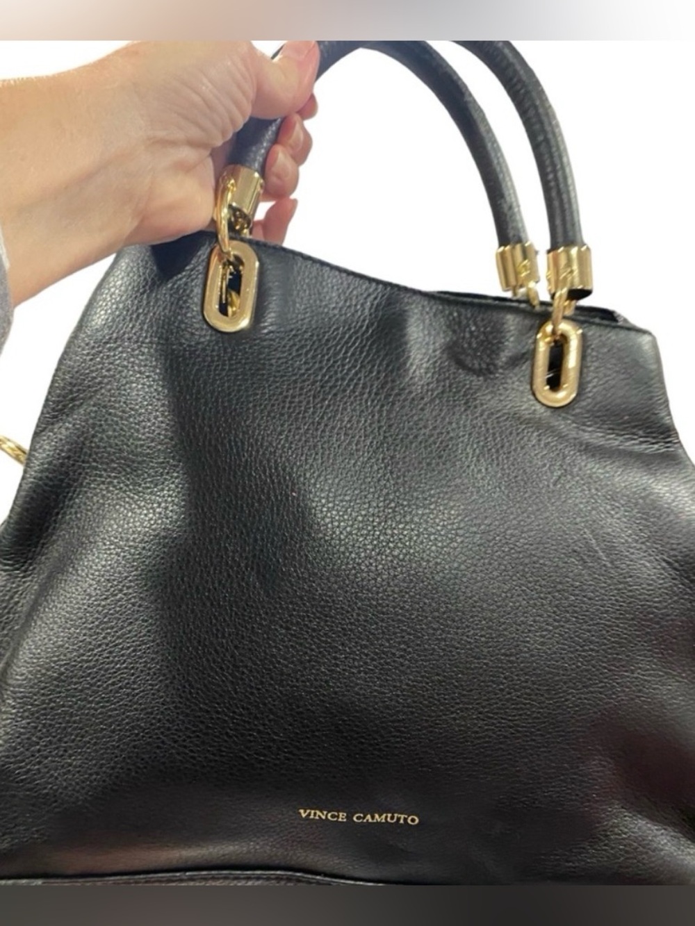 Vince Camuto Black Leather Bag - Picture 1 of 5